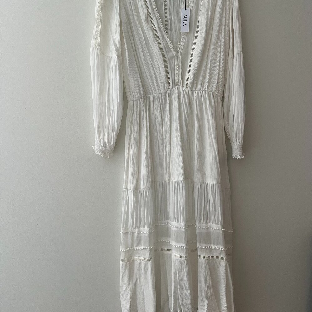 Aura the Label Frankie Dress in White NWT Size Large